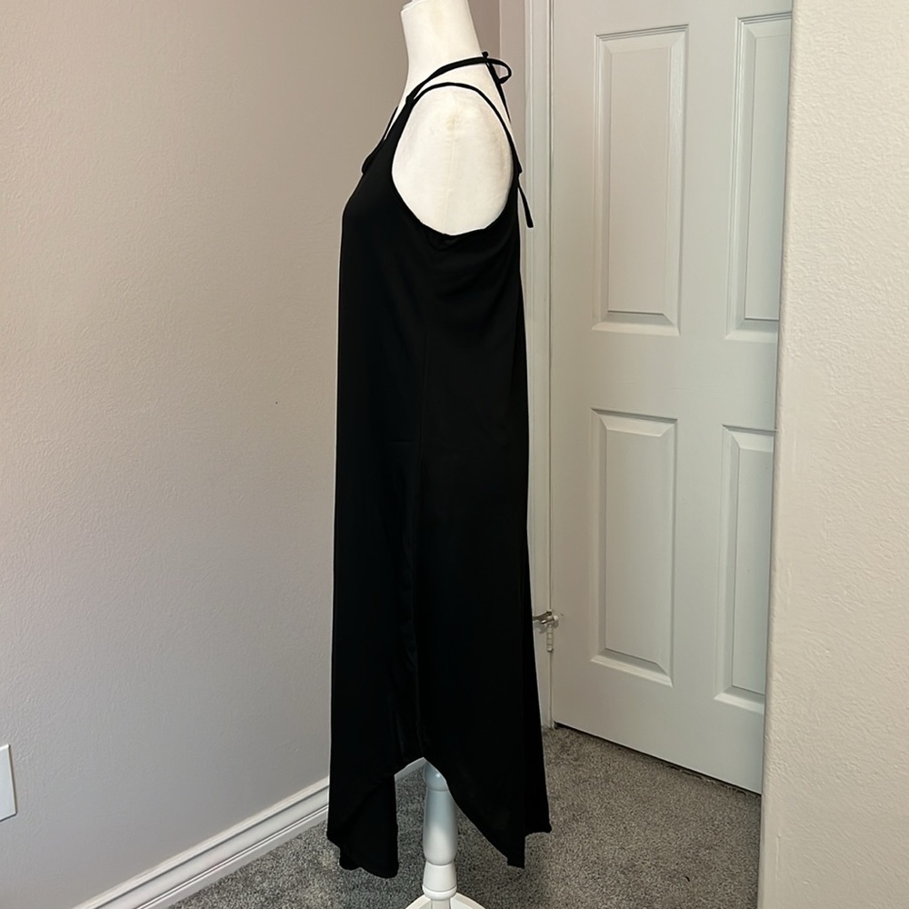 Women’s adjustable strap black casual midi maxi dress small medium - Picture 5 of 8